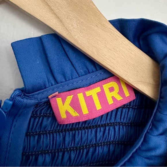 Kitri Juliette Blue Smocked Dress Size 2 - Picture 6 of 7